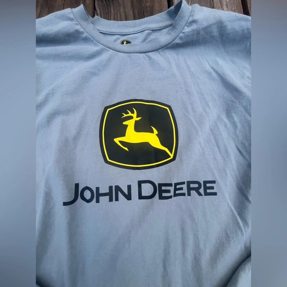 John Deere Men's Longsleeve Shirt Gray Medium - Picture 5 of 6